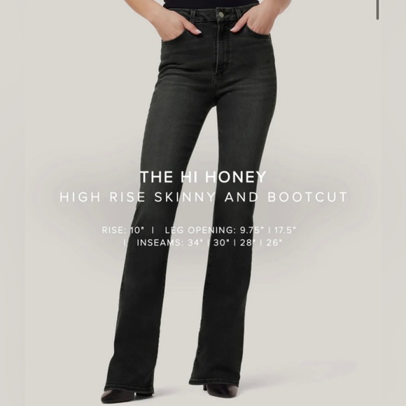JOE’s THE HI (RISE) HONEY HIGH RISE CURVY BOOTCUT Black Jean Sz 28 - Picture 4 of 7